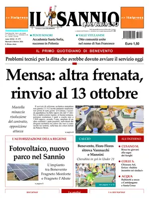 Prima Pagina "Il Sannio Quotidiano"