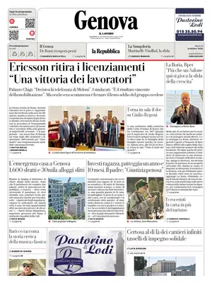 Prima Pagina "La Repubblica | Genova"