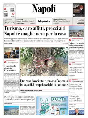 Prima Pagina "La Repubblica | Napoli"