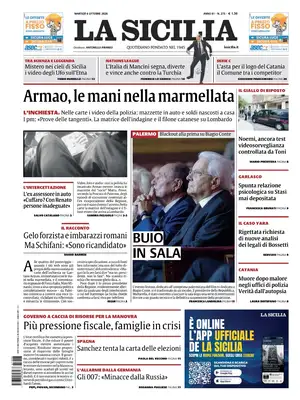Prima Pagina "La Sicilia"