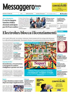Prima Pagina "Messaggero Veneto | Udine"