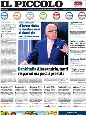 Prima Pagina "Il Piccolo | Alessandria"