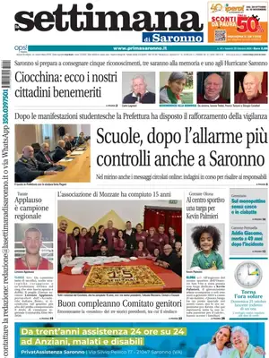 Prima Pagina "La Settimana di Saronno"