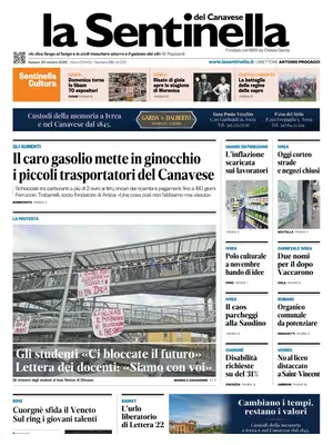 Prima Pagina "La Sentinella del Canavese"
