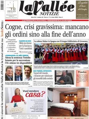 Prima Pagina "La Vallée Notizie"