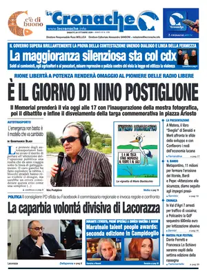 Prima Pagina "Le Cronache Lucane"