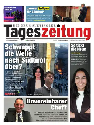 Prima Pagina "Die Neue Südtiroler Tageszeitung"