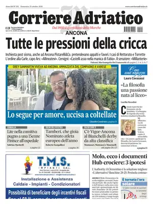 Prima Pagina "Corriere Adriatico | Ancona"