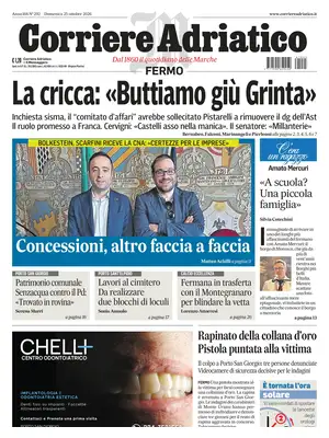 Prima Pagina "Corriere Adriatico | Fermo"