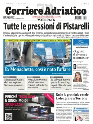 Prima Pagina "Corriere Adriatico | Macerata"