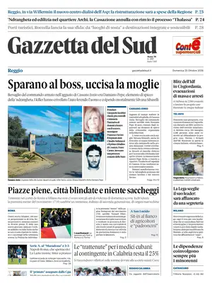 Prima Pagina "Gazzetta del Sud | Reggio Calabria"