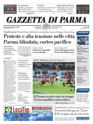 Prima Pagina "Gazzetta di Parma"