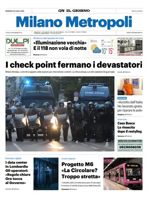 Prima Pagina "Il Giorno | Milano Metropoli"
