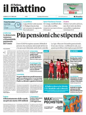 Prima Pagina "Il Mattino di Padova"