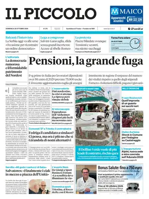 Prima Pagina "Il Piccolo | Trieste"