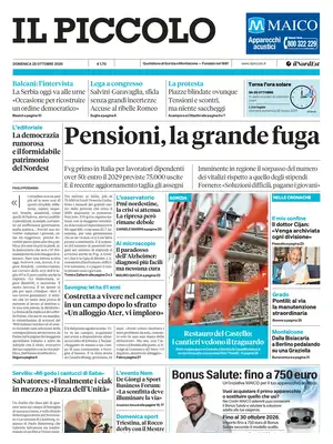 Prima Pagina "Il Piccolo | Gorizia e Monfalcone"