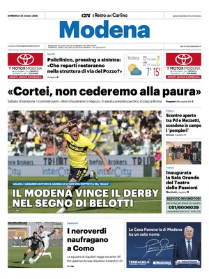 Prima Pagina "Il Resto del Carlino | Modena"