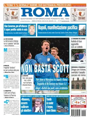 Prima Pagina "Il Roma | Quotidiano di Napoli"