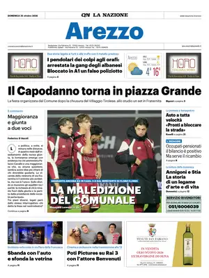 Prima Pagina "La Nazione | Arezzo"