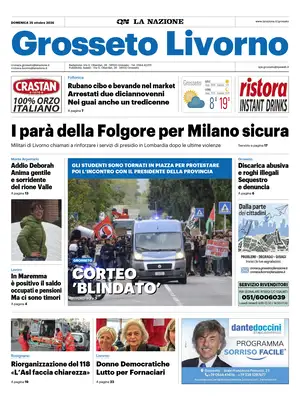 Prima Pagina "La Nazione | Grosseto Livorno"