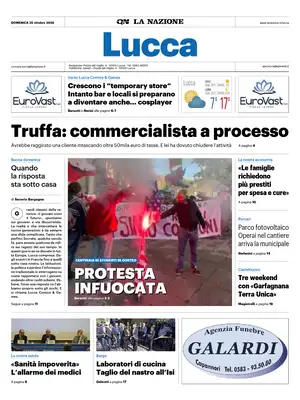 Prima Pagina "La Nazione | Lucca"