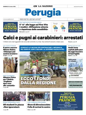 Prima Pagina "La Nazione | Perugia"