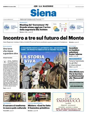 Prima Pagina "La Nazione | Siena"