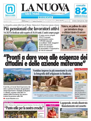 Prima Pagina "La Nuova del Sud | Basilicata"