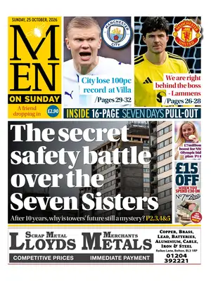 Prima Pagina "Manchester Evening News"