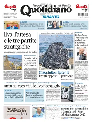 Prima Pagina "Nuovo Quotidiano di Puglia | Taranto"